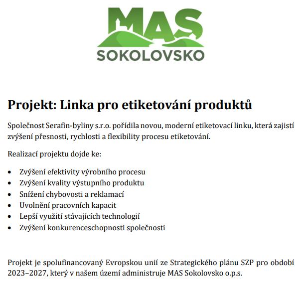 Linka pro etiketování produktů
